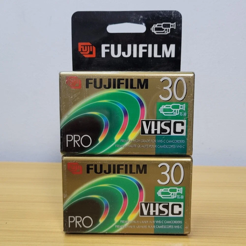 Fuji Film VHS-C Pro Premium High Grade Camcorder TC-30 Video Cassette 2 Pack